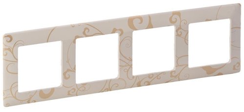 Рамка универсальная Legrand Valena Life 4-м. ампир бежевый картинка